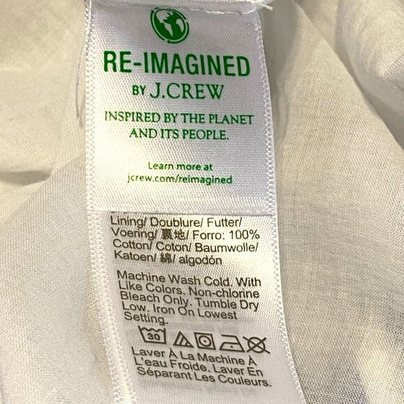 J Crew Striped Blue & White Sleeveless Tiered Dress Size 16 Cotton Blend - Picture 7 of 10